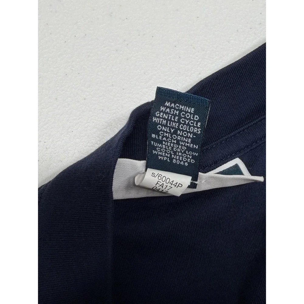 Karen Scott Sweater Womens Small Petite Navy Open Front Cardigan Pockets Office